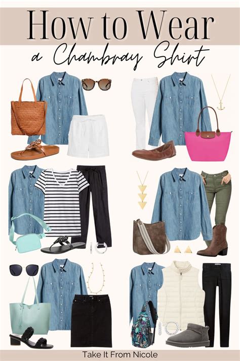 How To Wear A Chambray Shirt Chambray Shirt Outfits Capsule Wardrobe