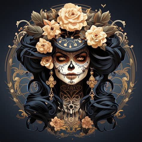 La Catrina Jovial Squelette D Esse De La Mort Dnd Ia G N Rative Photo