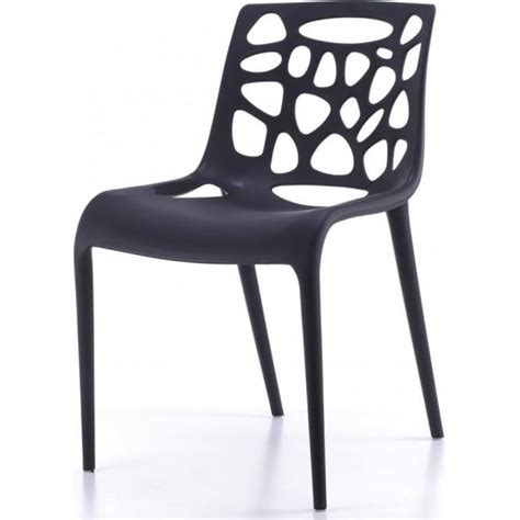 Black Plastic Funky Designer Dining Chair From Fusion Living