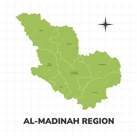 Premium Vector Madina Region Map Illustration Map Of The Region In