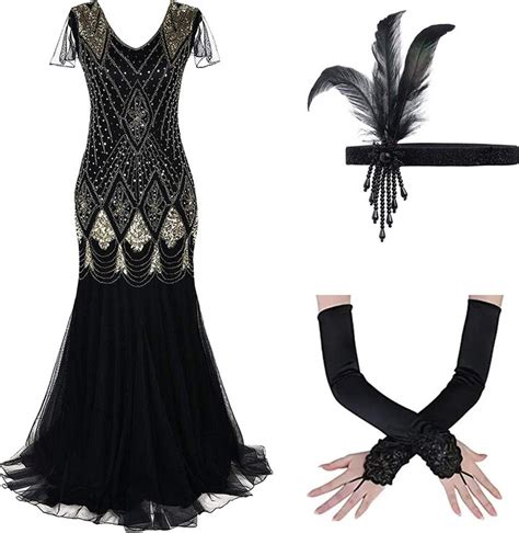 Iwemek Vintage Women S Flapper Gatsby Dress Accessories Roaring