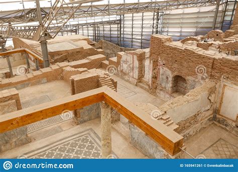 Terrace Houses In Ephesus Ancient City Izmir Turkey Stock Image