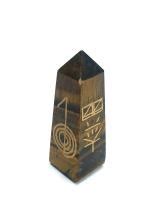 Buy Astroghar Tiger Eye Crystal Reiki Symbol Engraved Wand Tower For