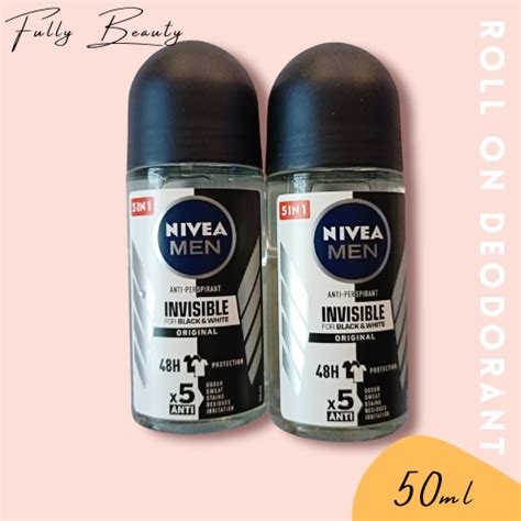 NIVEA MEN Invisible For Black And White Antiperspirant Roll On