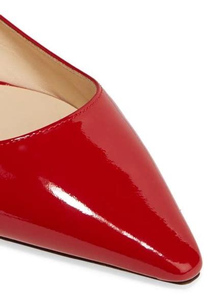 Jimmy Choo Romy Patent Leather Point Toe Flats Modesens