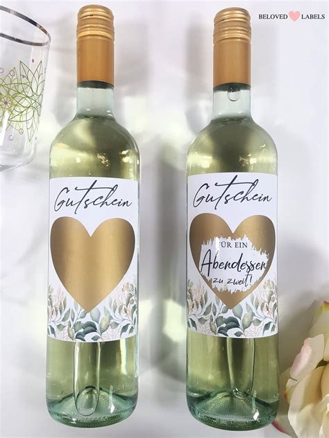 Personalisiertes Wein Flaschen Etikett Gutschein Rubbellos Etsy