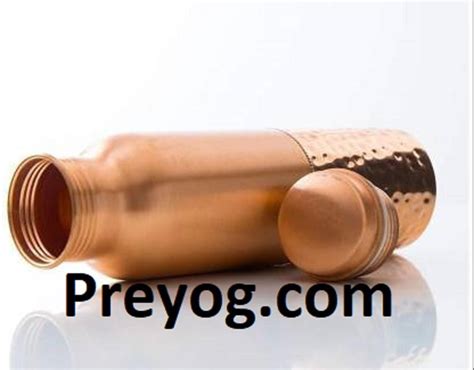 Preyog Custom Preyog Copper Water Bottle Hammered Ml Screw Cap