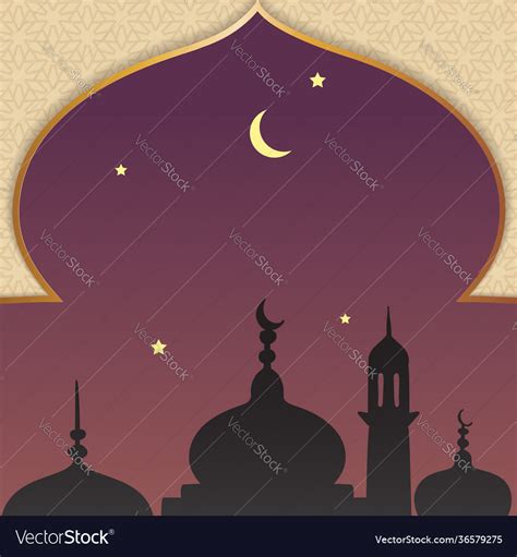 Al-isra wal miraj means night journey Royalty Free Vector