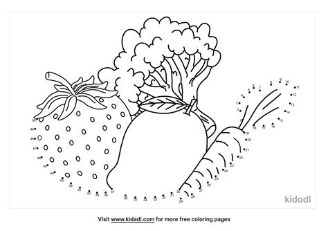 Free Vegetable Medium Free Dot To Dot Printables Kidadl