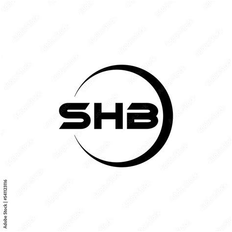 SHB letter logo design with white background in illustrator, cube logo ...