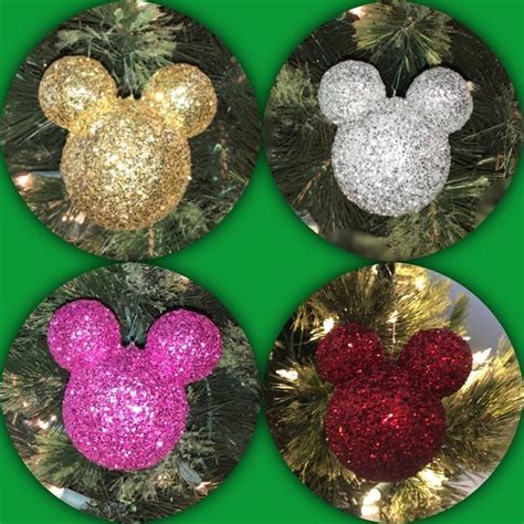 Minnie and Mickey Inspired Christmas Tree Ornaments - Etsy | Holiday ...