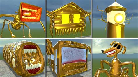 ALL MONSTER GOLD FIGHT TRAIN EATER HOUSE HEAD BUS EATER LIGHTHOUSE