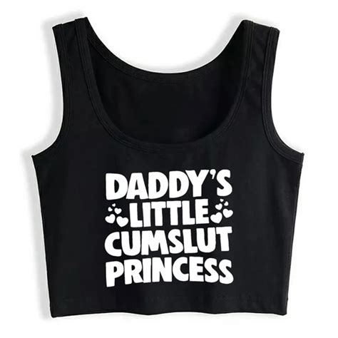 Crop Top Daddys Little Princess Adult Humor Fun Summer Harajuku Abdl Ddlg Bdsm Sexy Kink Fet