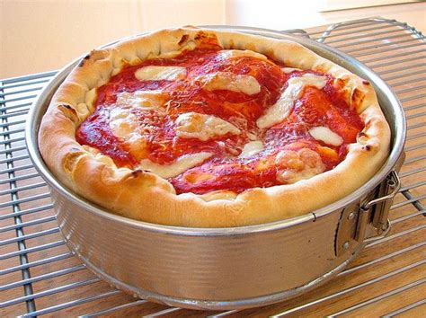 Stuffed Pizza In A Springform Pan Springform Pan Recipes Deep Dish Pizza Recipe Recipes