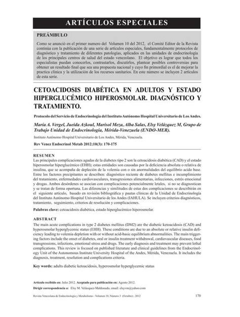 Cetoacidosis Diabética en Adultos y Estado Hiperglucémico Andrea