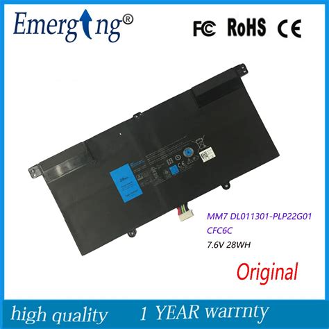 Genuine 7 4v 28Wh Original New Tablet CFC6C Laptop Battery For DELL