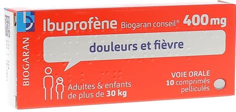 Ibuprofène Biogaran Conseil 400mg 10 comprimés pelliculés