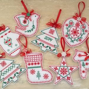 Nordic Christmas Ornaments In The Hoop Etsy