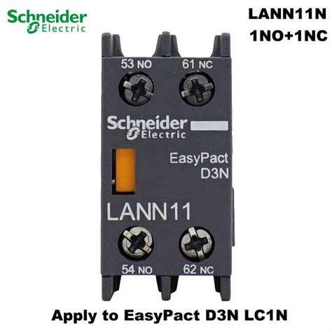 Schneider-Electric-LANN11N-auxiliary-contact-block-LA-NN11N-1NO-1NC-for ...