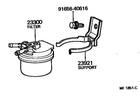 Fuel Filter For 1977 1981 Toyota Celica Ra40 Europe Sales Region 17865701 920450