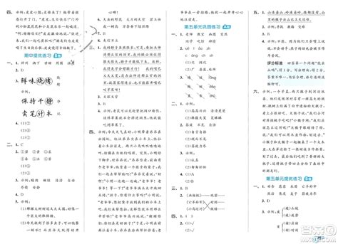 西安出版社2024年春53全优卷二年级语文下册人教版参考答案 2024年春53全优卷二年级语文下册人教版答案答案圈