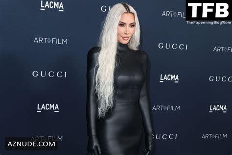 Kim Kardashian Sexy Seen Flaunting Her Hot Curves Wearing A Leather Dress At The Annual Lacma
