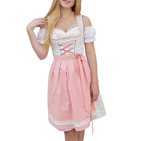 Festival Women Sex Floral Print Pleated Dress With Apron And Blouse Clothes Set Plus Business