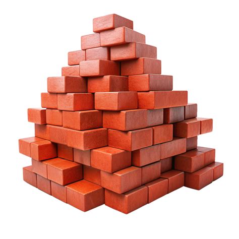 Red Brick Stockpile 3d Render 49349606 Png