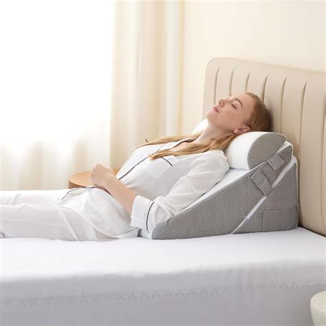 Bedluxe Juego de 3 almohadas ortopédicas de cuña para cama almohada de