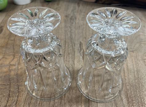 crystal hurricane candle holders pair etsy