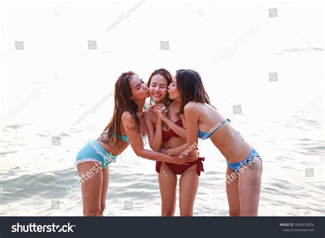 Sexy Bikini Party Seaside Enjoy Meeting Stock Photo Shutterstock