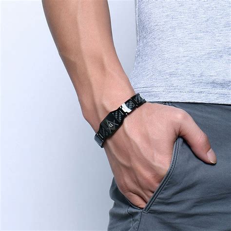 Mens Titanium Magnetic Bracelet Super Strong Anion Energy Therapy Bio