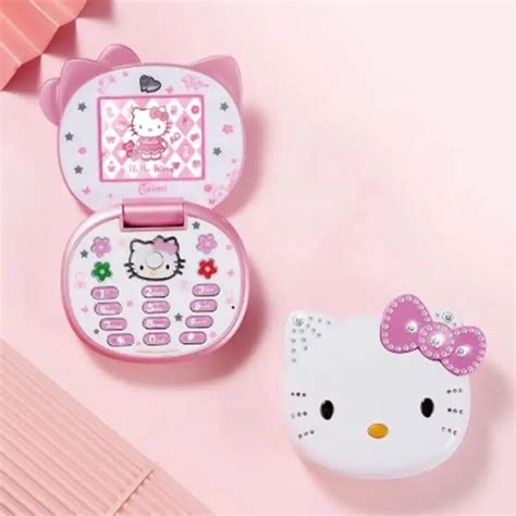 2023 New Kawaii Hello Kitty Sanrio Flip Phone Cartoon Cute 46 Off