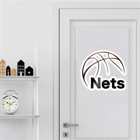 Sticker Logo Décoratif Nba Stickerautocollantlogobrooklynnets