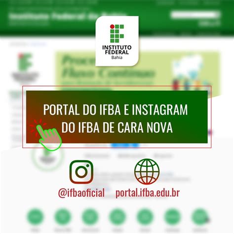 Portal IFBA e perfil institucional no Instagram passam por modificações