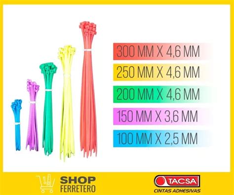 Precintos Plasticos Tacsa Kit Medidas Colores X125 Und En Venta En