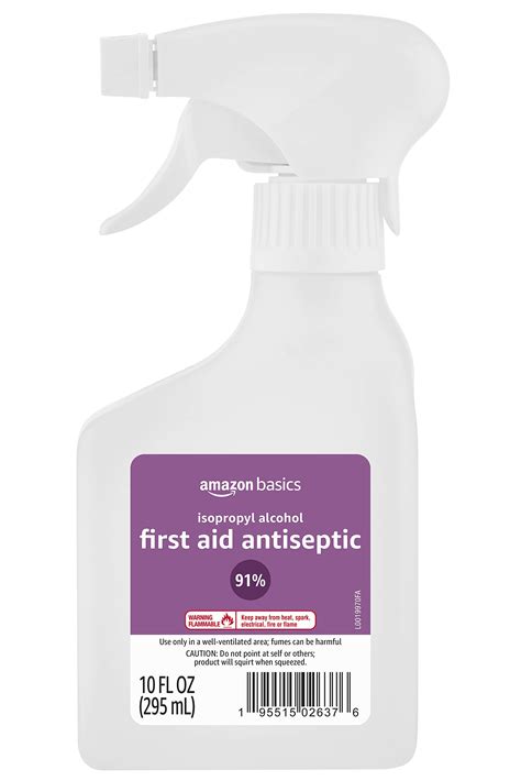 Amazon Basics Isopropyl Alcohol First Aid Antiseptic Spray Bottle