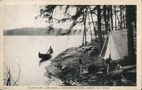 Island Camp, Lake Insula, Superior National Forest Ely, MN Postcard