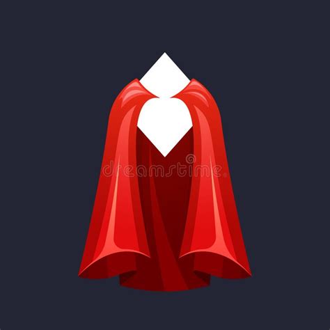 Red Cape With Frame Crimson Superhero Cloak Flowing With Power And Mystery With A Rhombus