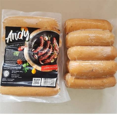 Jual Andy Sosis Bakar Lada Hitam Isi Gr Shopee Indonesia