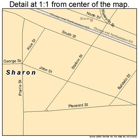 Sharon Wisconsin Street Map 5572875