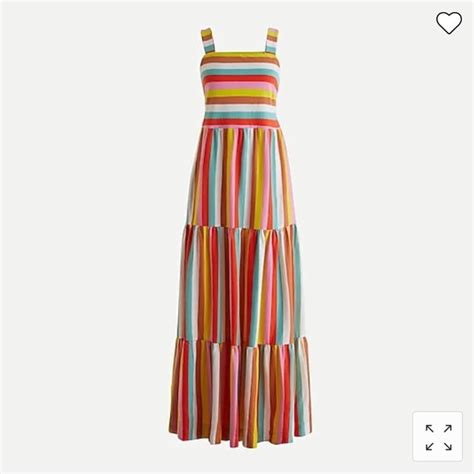 J Crew Dresses J Crew Tiered Maxi Dress In Multi Colored Stripes