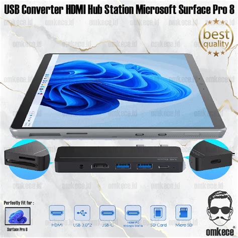 Jual Usb Hub Converter Microsoft Surface Pro 8 Hdmi Type C Adaptor Best