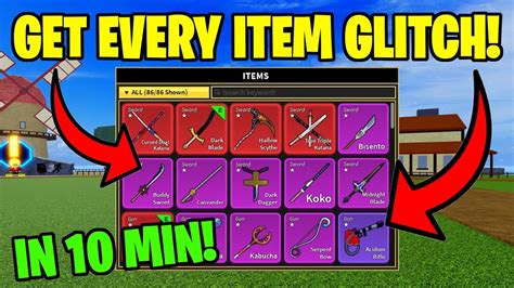 Glitch How To Get All Items In Blox Fruits Youtube