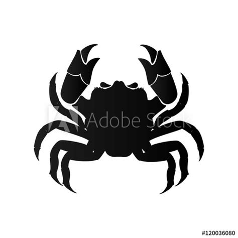 Crab Silhouette Vector At Collection Of Crab