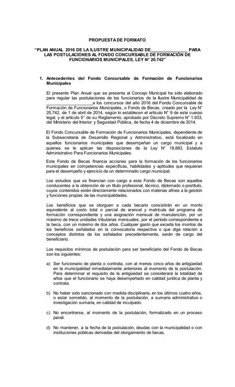 Plan Anual De Capacitaci N Municipal Pdf