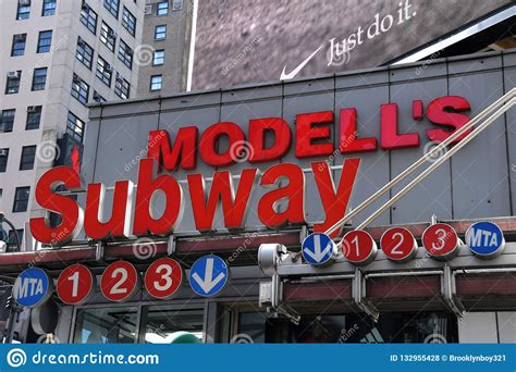 Midtown Subway Entrance In New York City Editorial Stock Photo Image