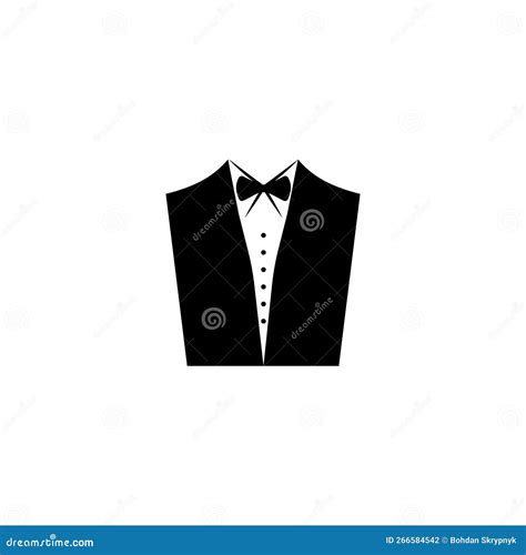 Wedding Tuxedo Bow Tie Suit Vector Stock Vector Illustration Of Male