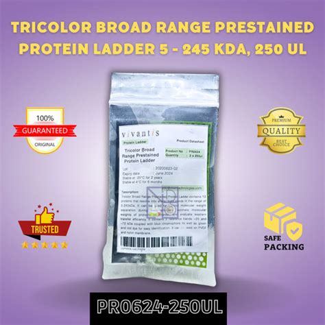 Jual Tricolor Broad Range Prestained Protein Ladder 5 245 KDa 250