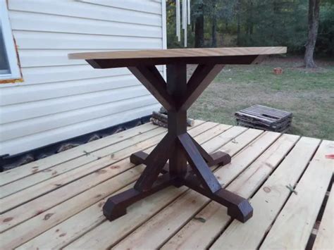 Diy Furniture Plans To Build A Round Dining Table Pedestal Base